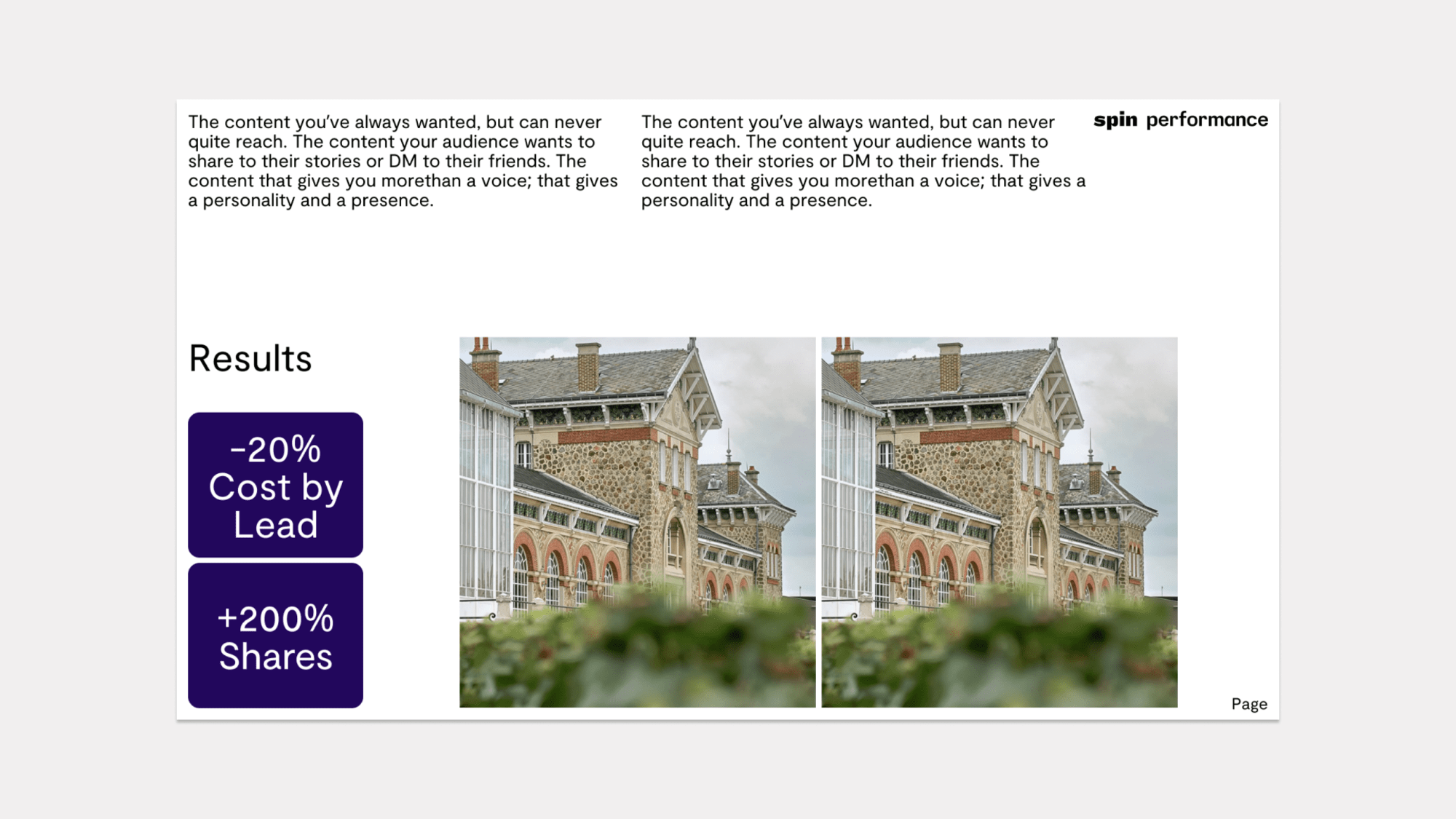 Internal page example