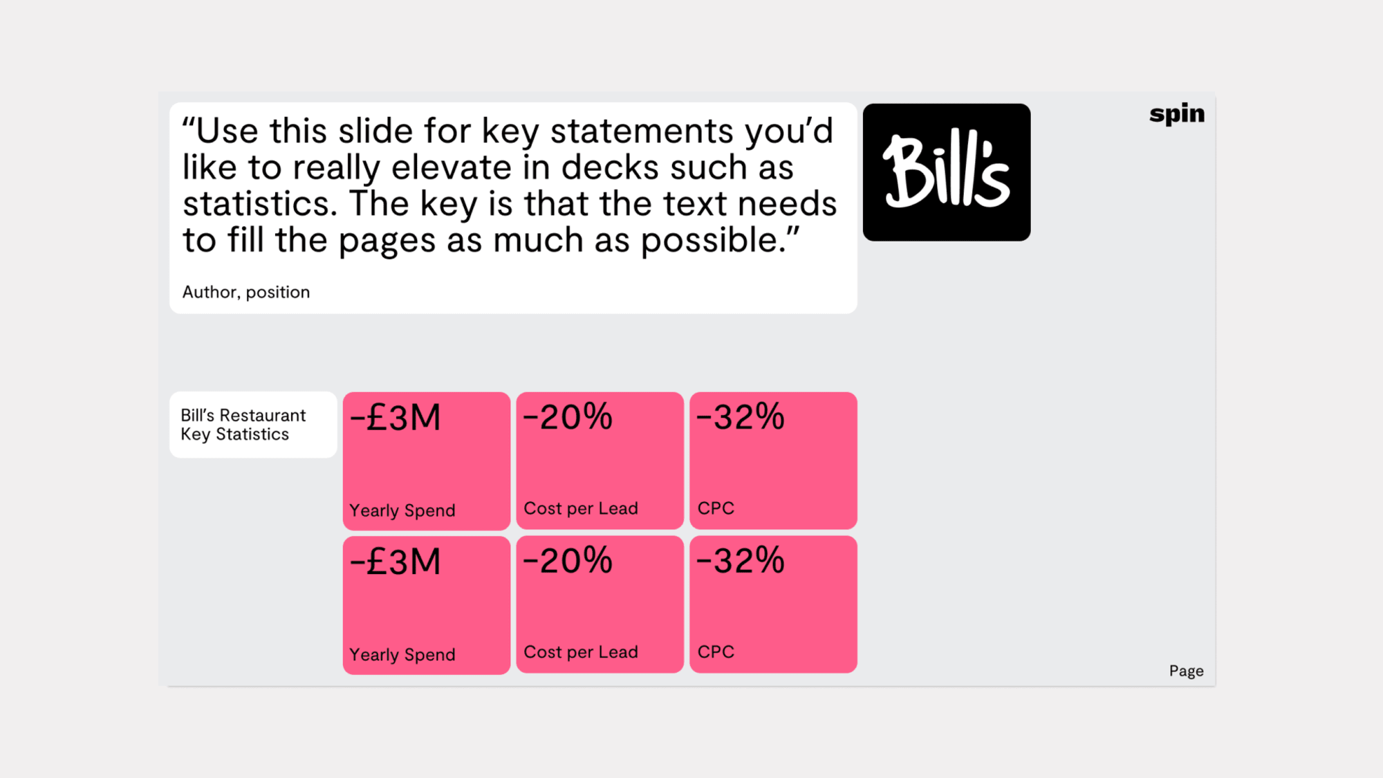 Internal page example