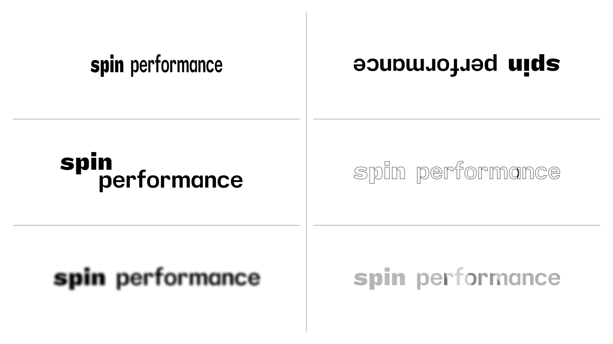 Performance wordmark do nots