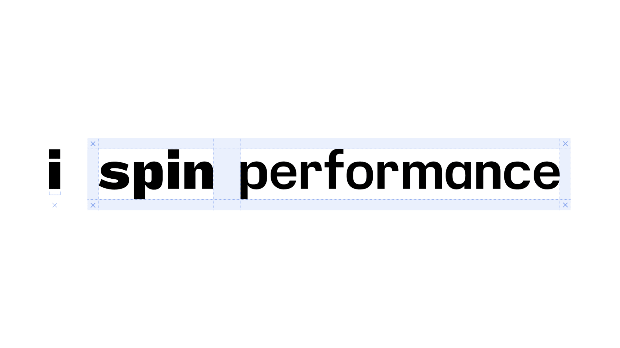 Performance wordmark clearspace