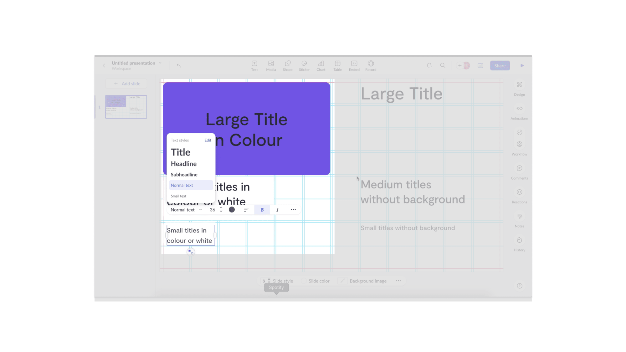 Pitch type options
